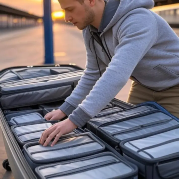 Podróżne plecaki i walizki OHARA MEDIA SPÓŁKA na tle górskiej panoramy