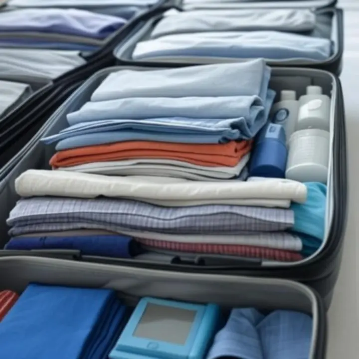 Wnętrze walizki z przegródkami i organizerami ułatwiającymi pakowanie