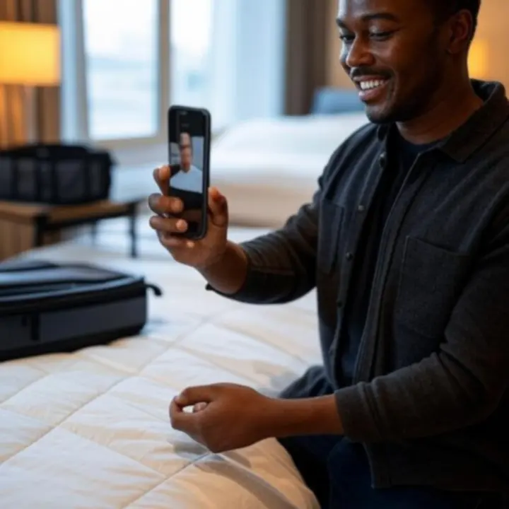 Klatka z nagrania wideo, w którym podróżnik recenzuje plecak OHARA MEDIA SPÓŁKA